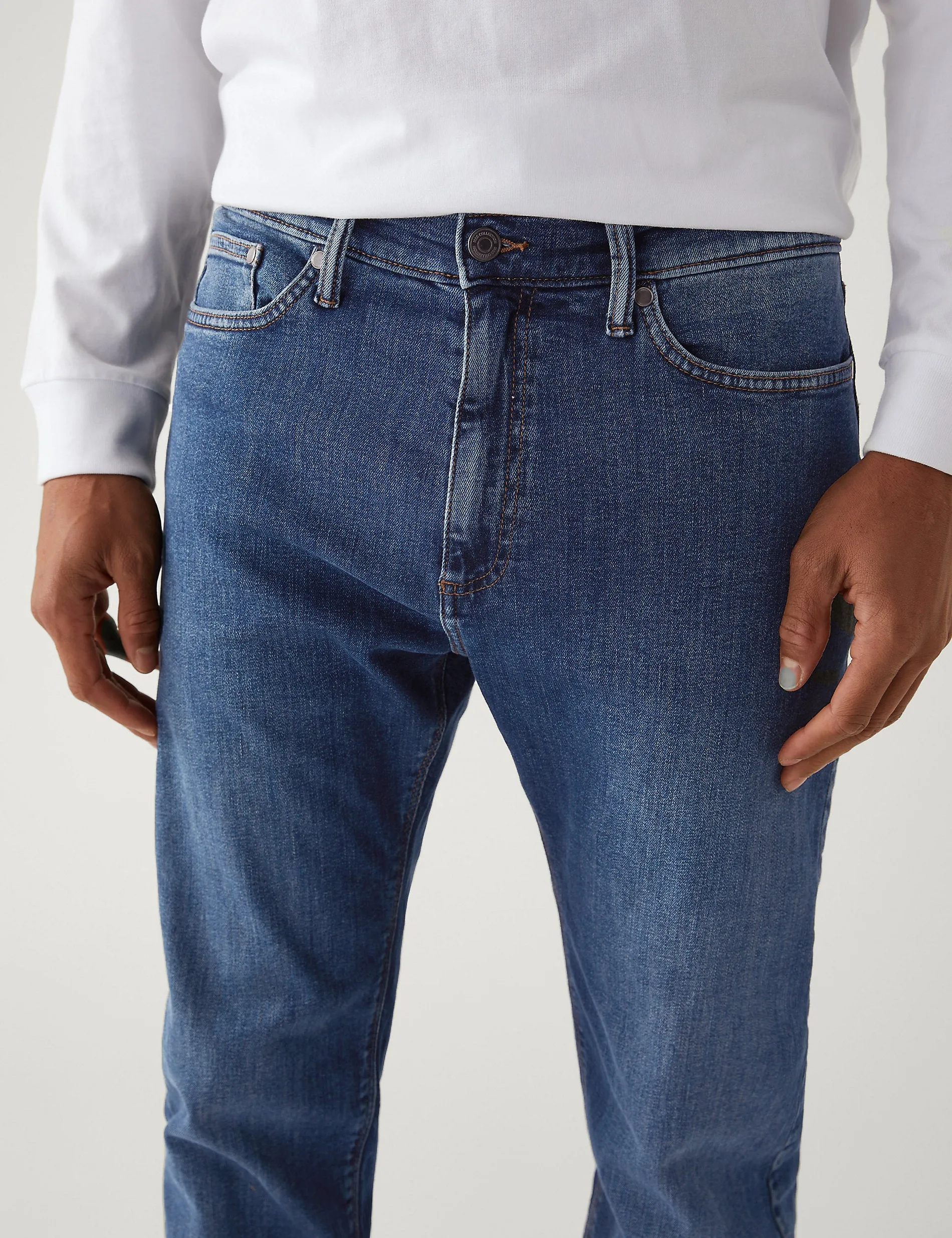 2 pairs of Marks & Spencer straight fit stretch jeans