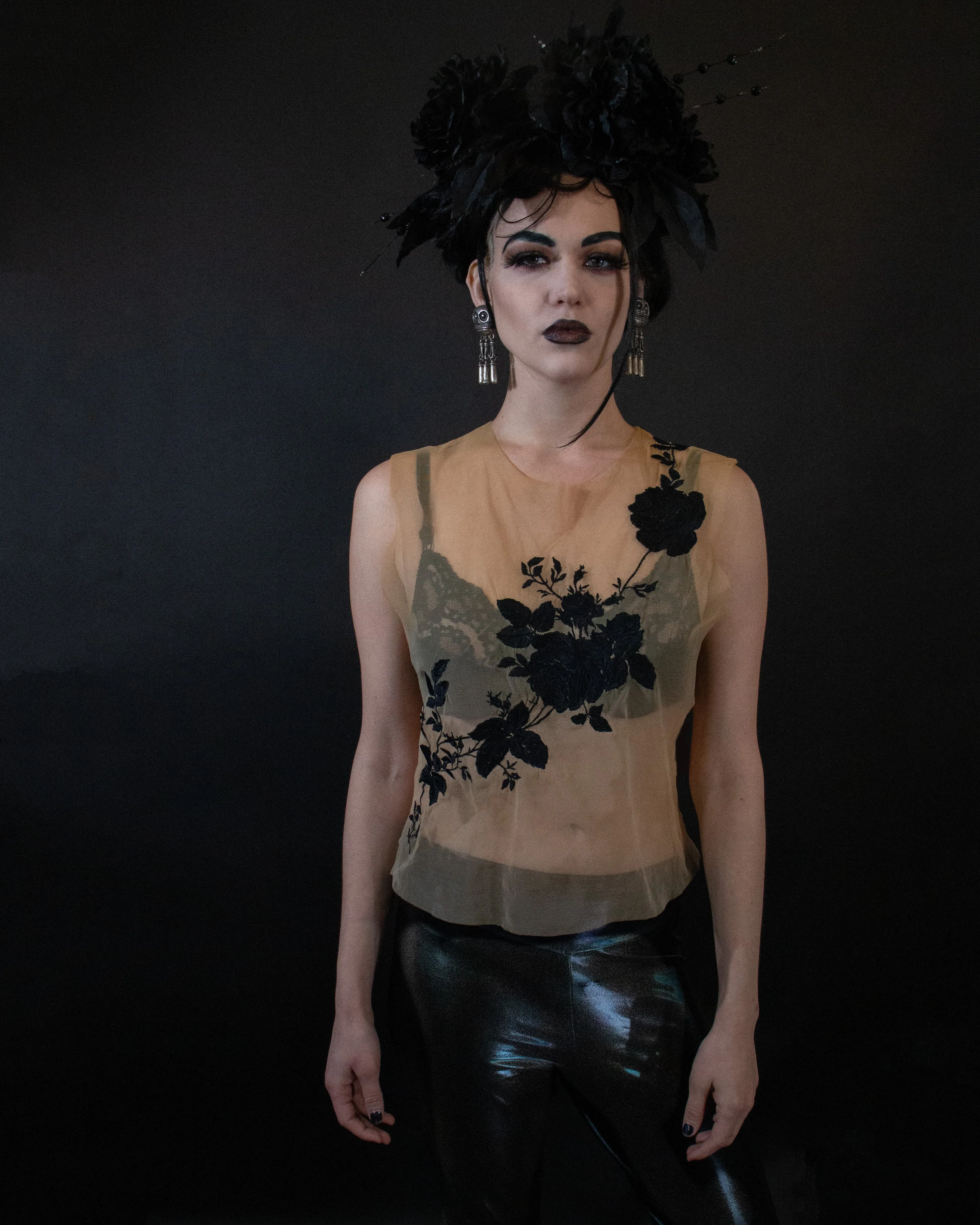 Alexander McQueen Sheer Embroidery T "It's a Jungle Out There"