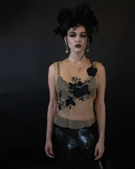 Alexander McQueen Sheer Embroidery T "It's a Jungle Out There"