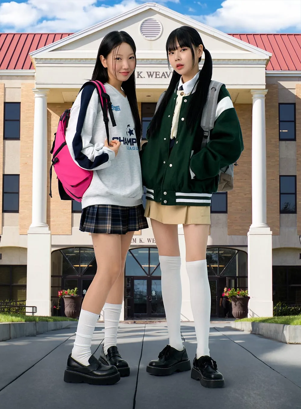 Check Pleated Mini Skirt IG312