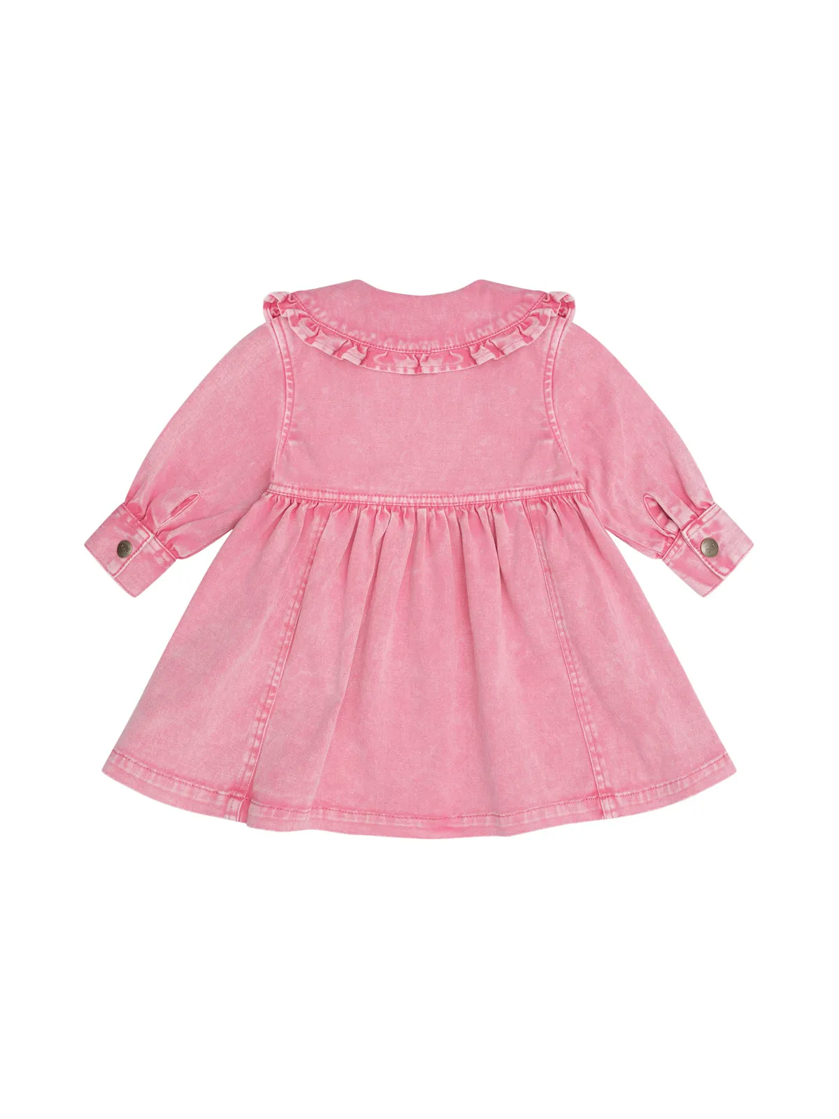 Cherry Collar Denim Dress