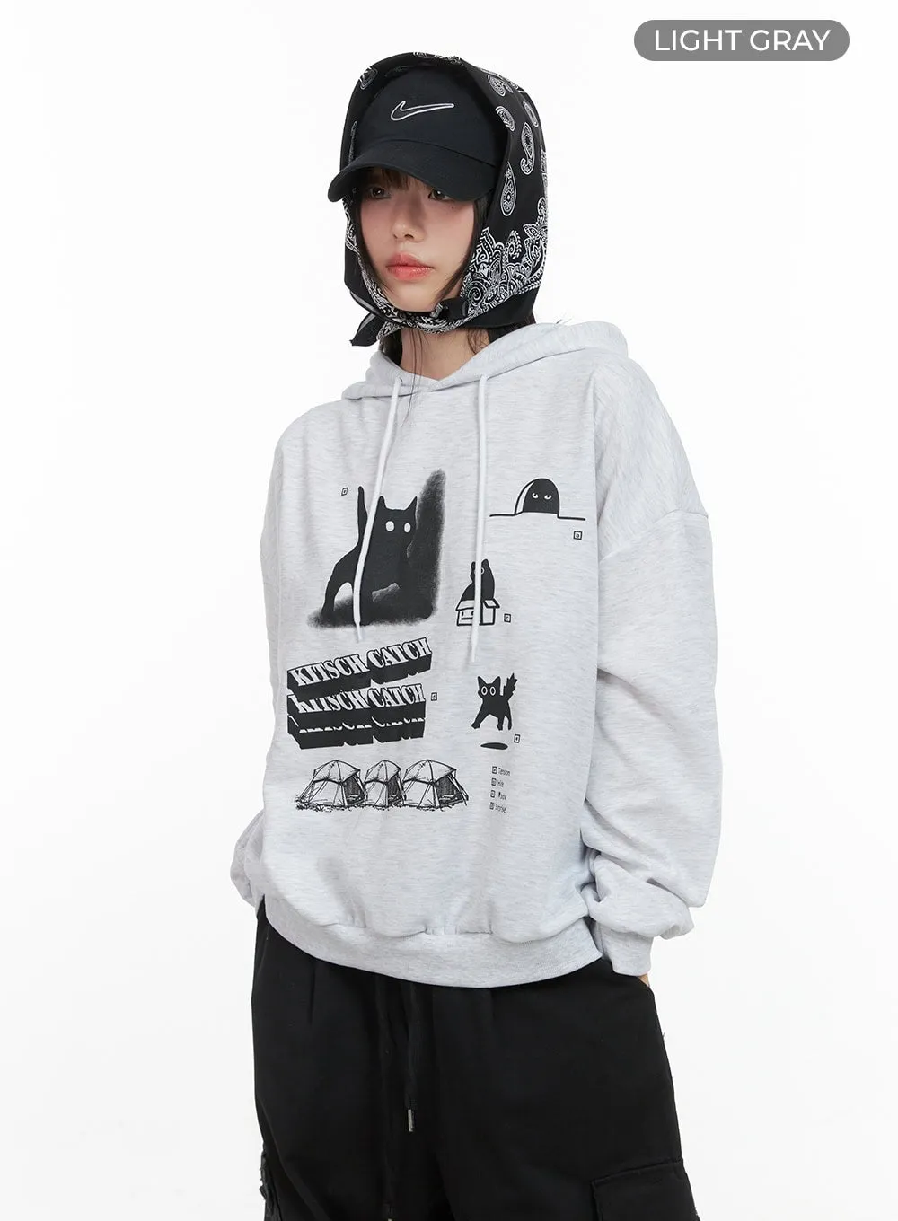 Chic Graphic Hooded Sweatshirt CS412