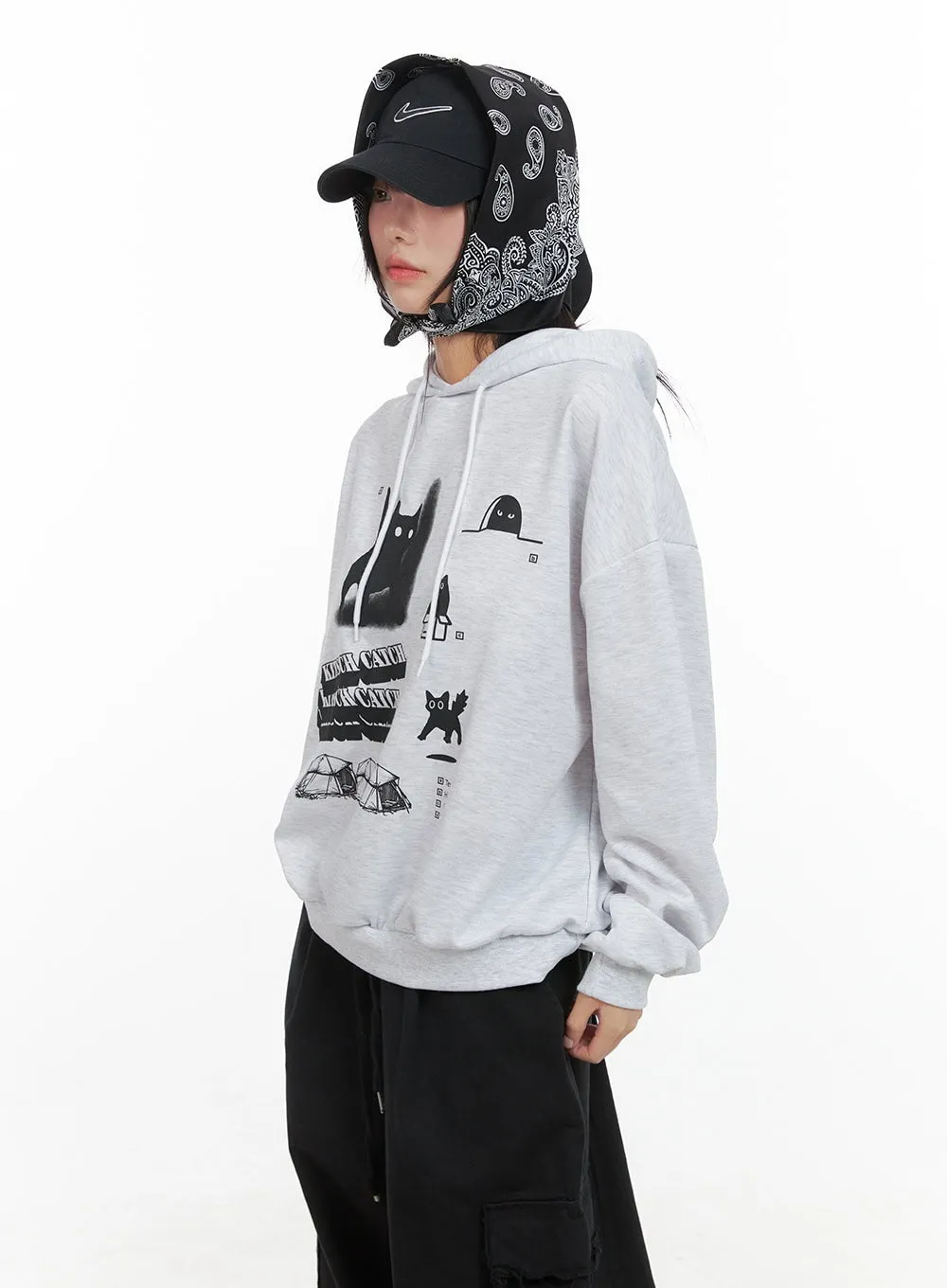 Chic Graphic Hooded Sweatshirt CS412