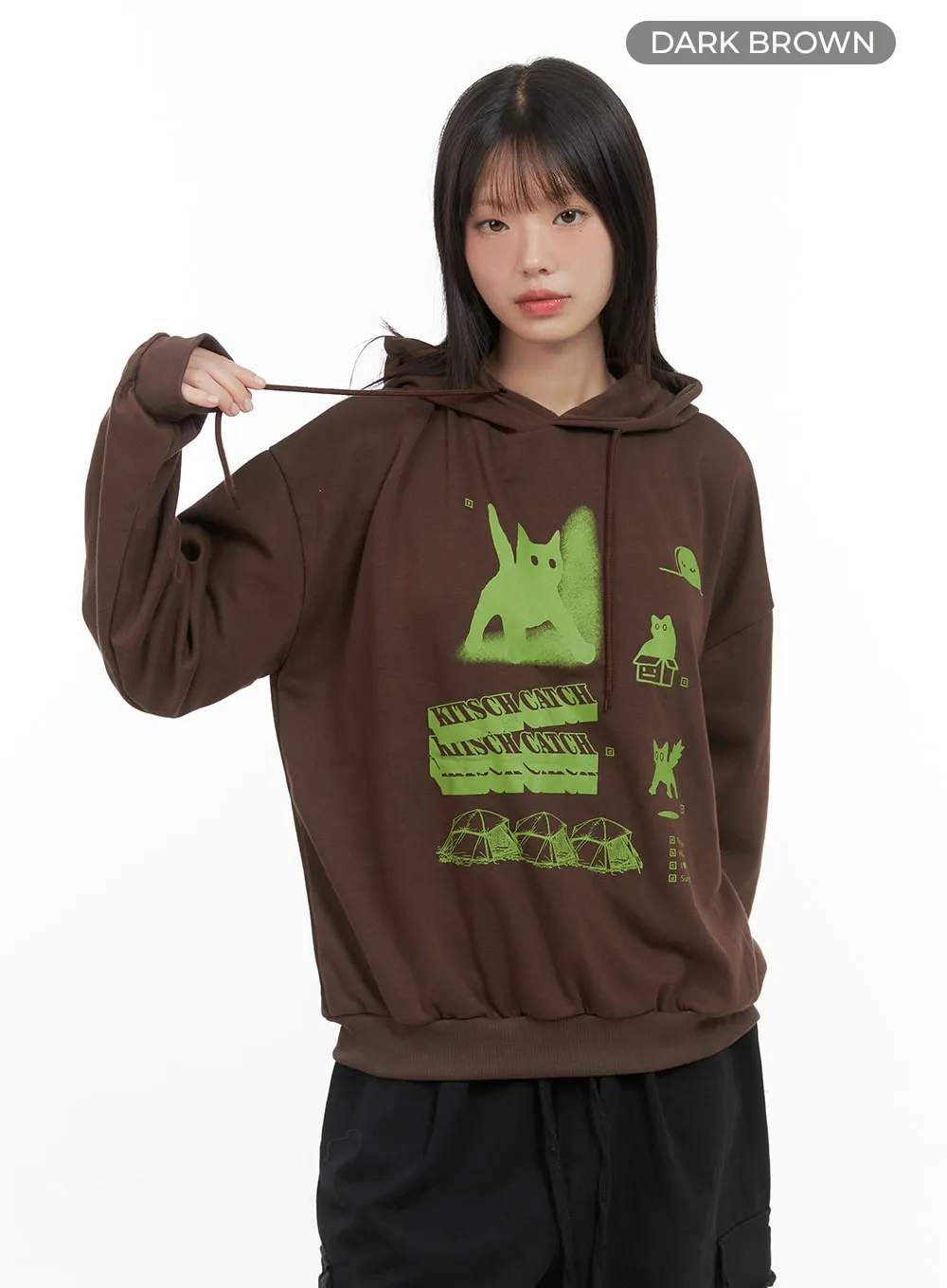 Chic Graphic Hooded Sweatshirt CS412