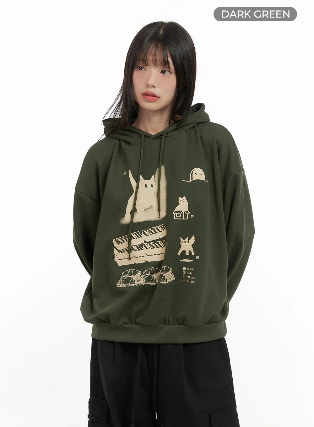 Chic Graphic Hooded Sweatshirt CS412