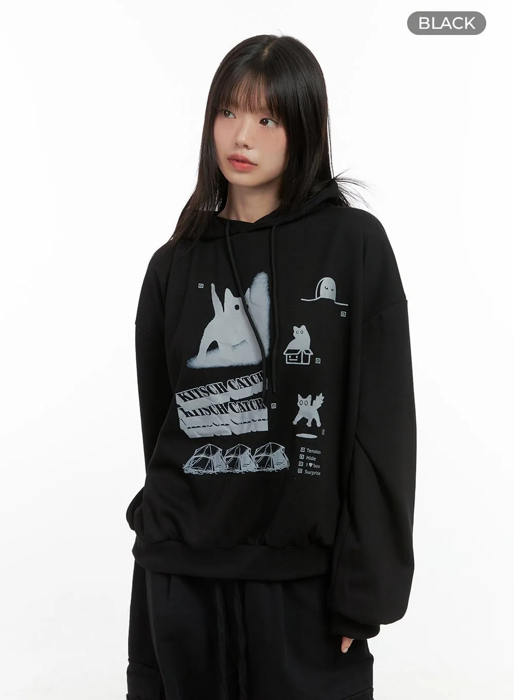 Chic Graphic Hooded Sweatshirt CS412