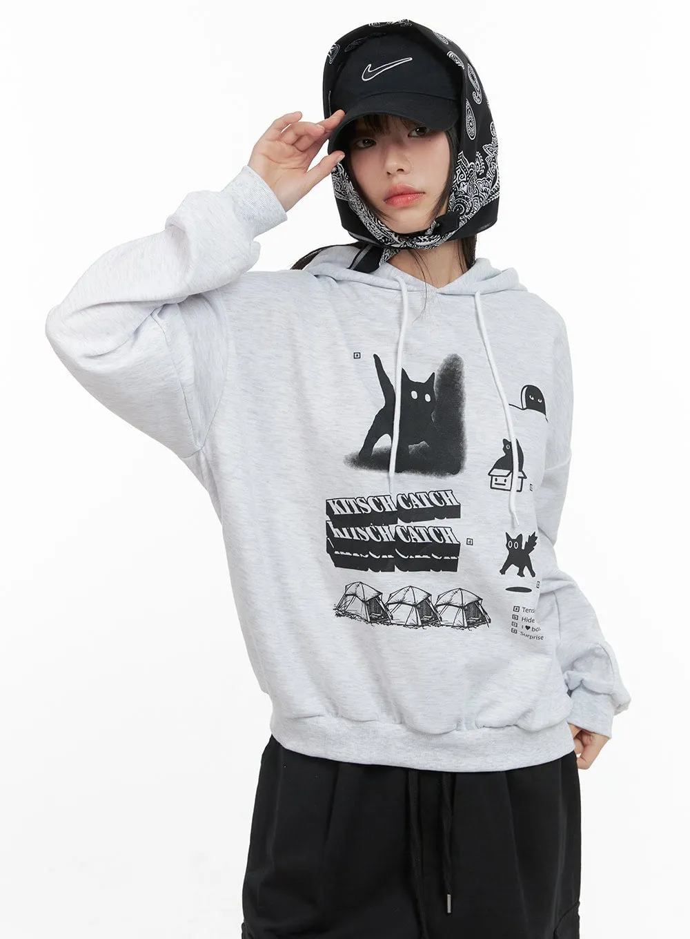 Chic Graphic Hooded Sweatshirt CS412