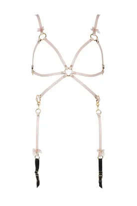 Chérie Pink Leather Playsuit