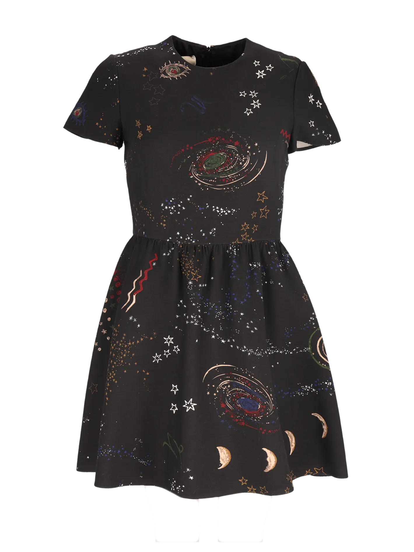 cosmo wool and silk-blend mini dress