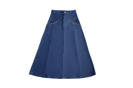 Crew Kids Blue Denim Stitched Maxi Skirt