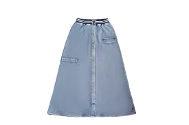 Crew Kids Light Blue Denim Button Down Maxi Skirt