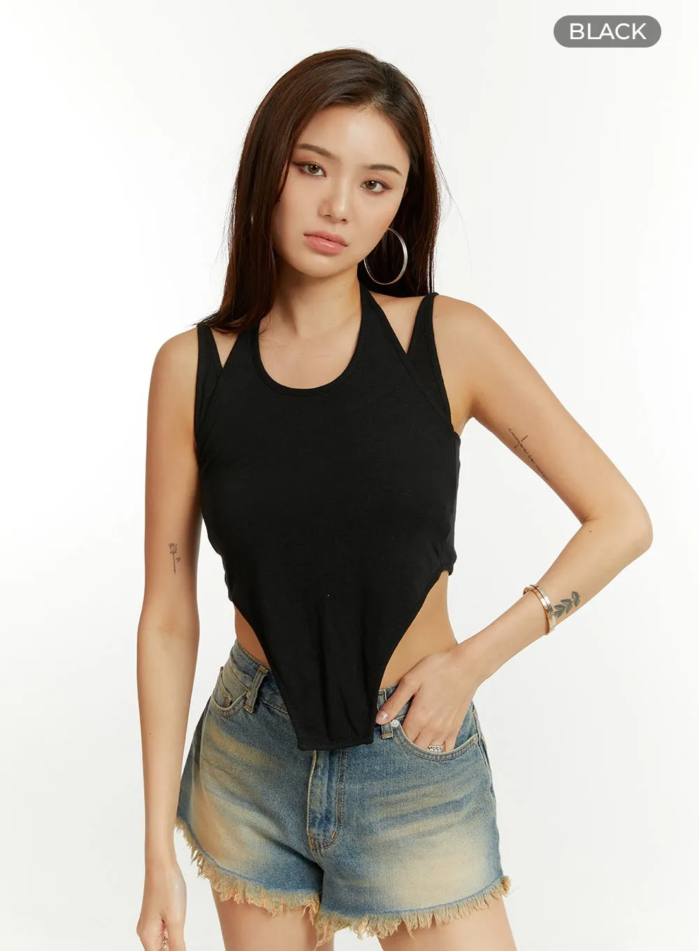 Cut Out Sleeveless Top CU421