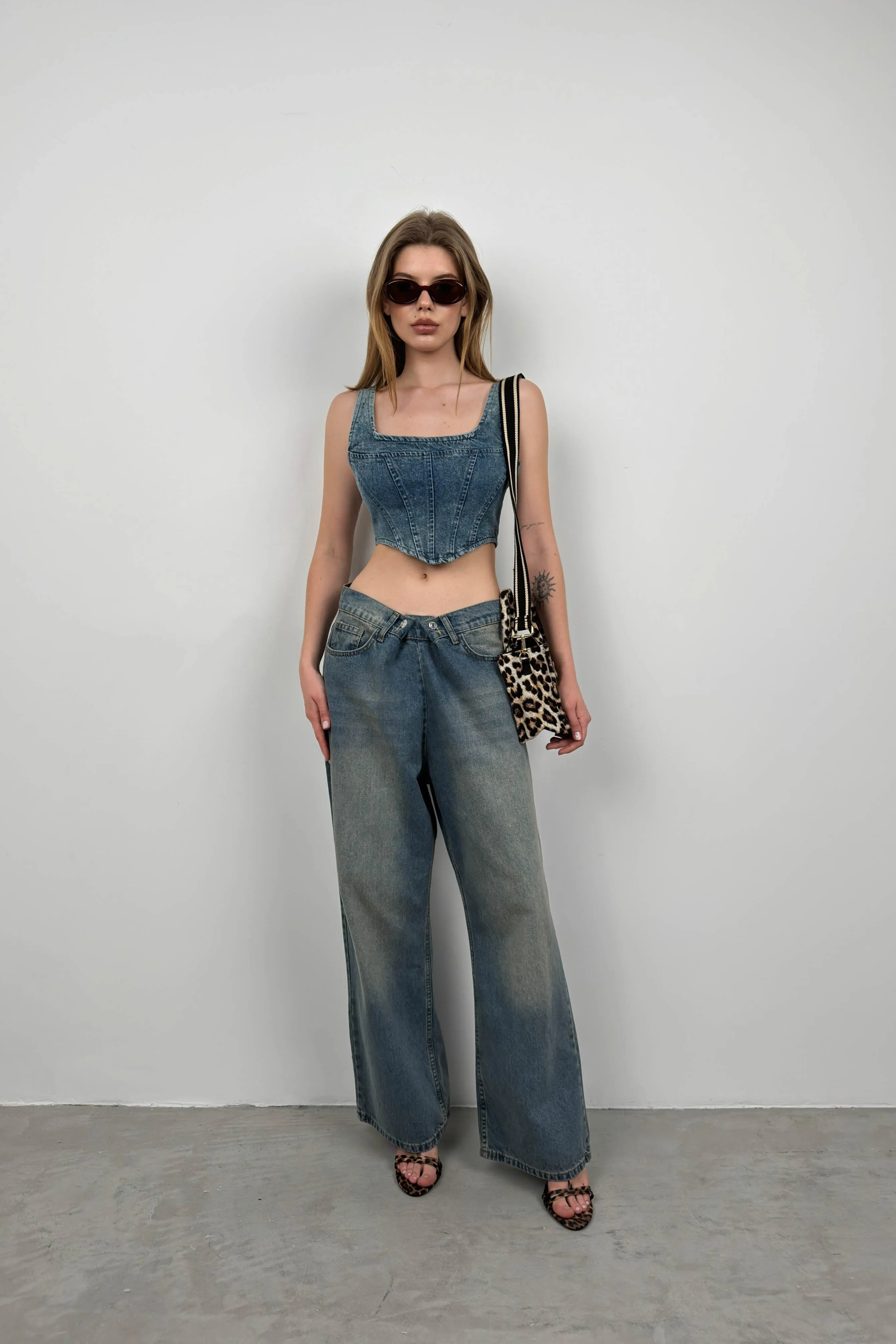 Denim Corset Top