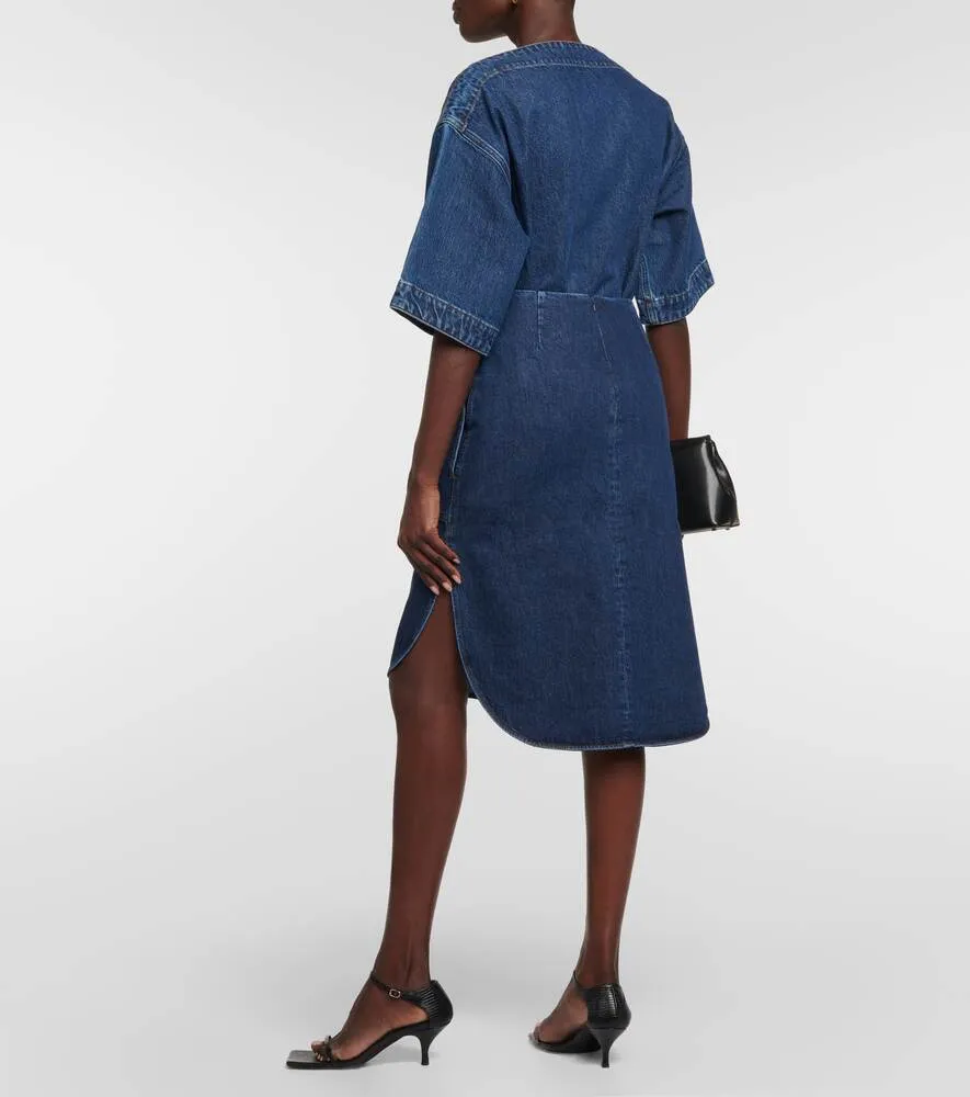 Denim midi skirt TOTEME, blue