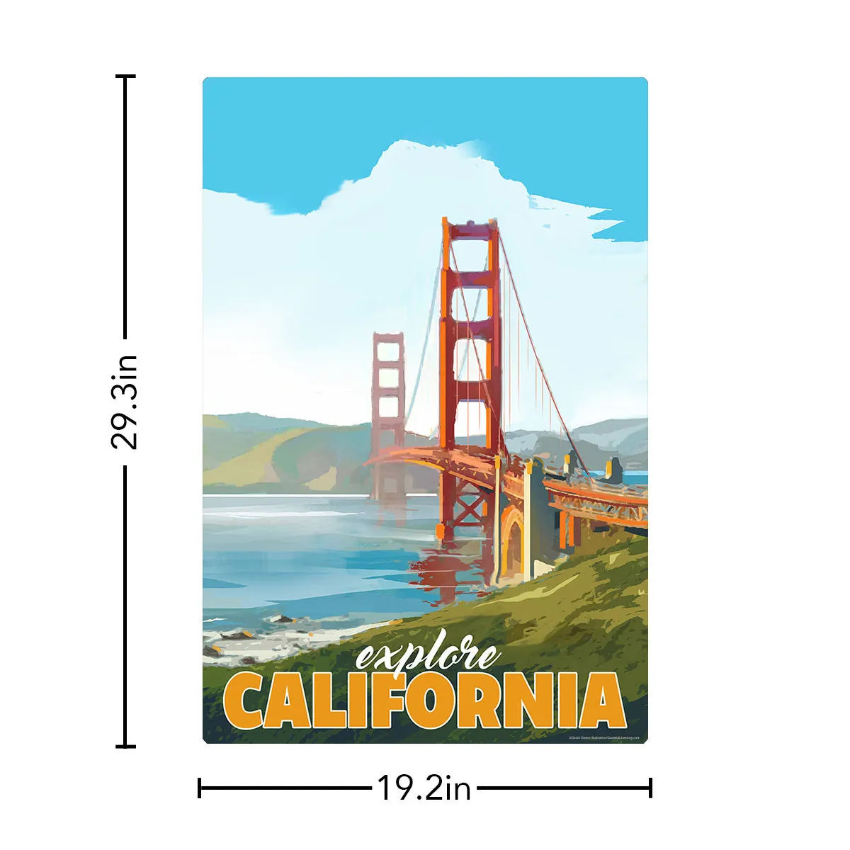 Explore California Golden Gate Bridge State Travel Decal