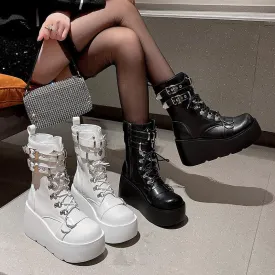 Increased By Punk Casual Martin Boots