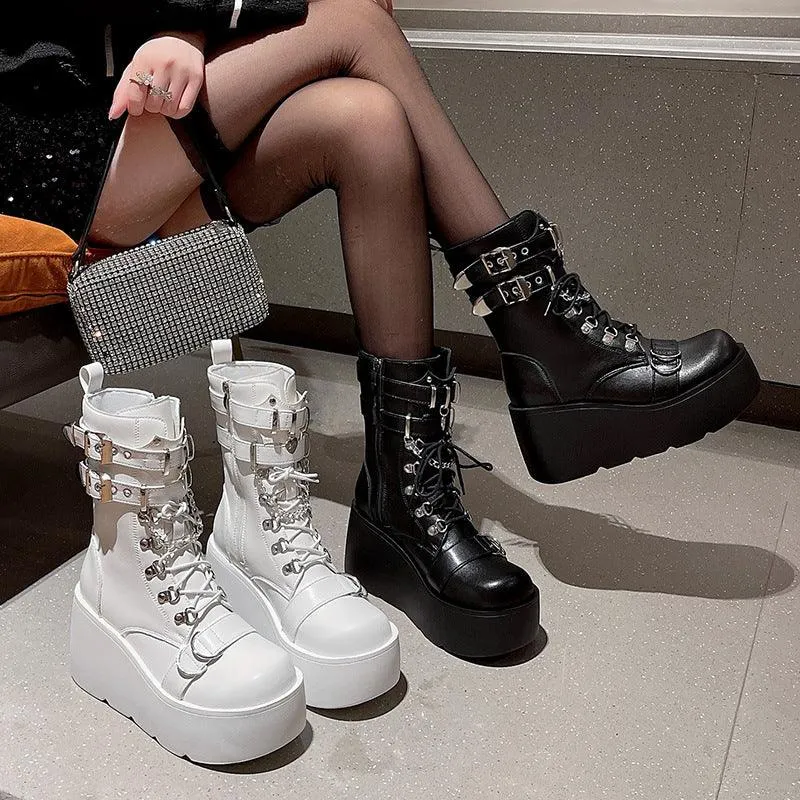 Increased By Punk Casual Martin Boots