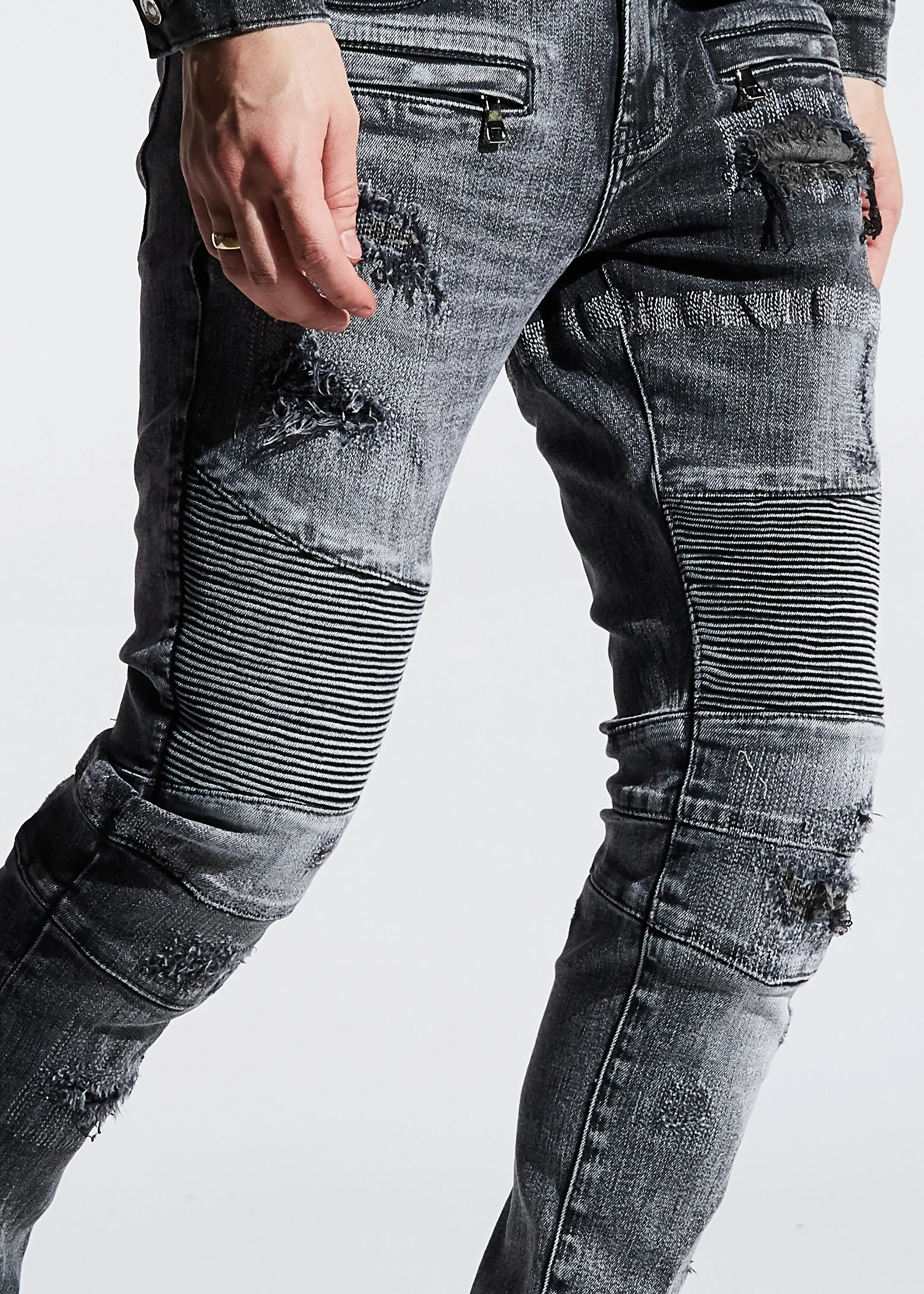 Jackson Biker Denim (Gray Wash)