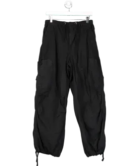 Jaded London Black Parachute Cargo Pants UK S