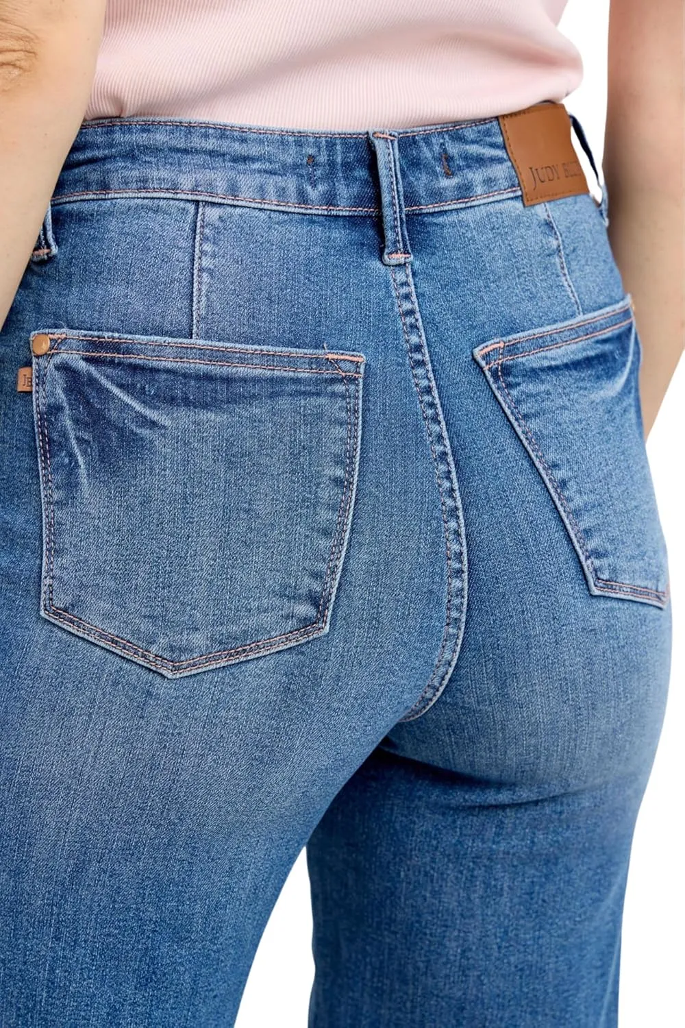 Judy Blue High Waist Straight Denim Trouser, Inseam 32"