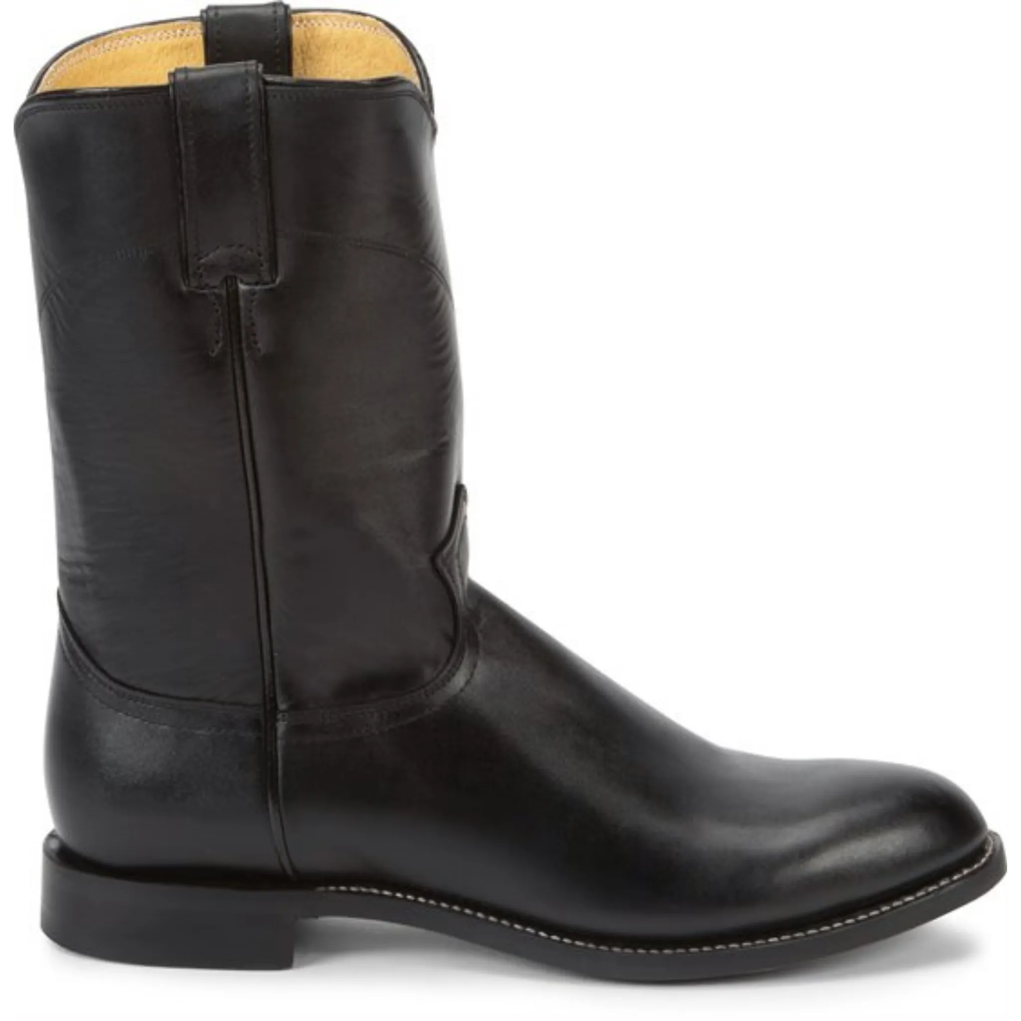 JUSTIN MEN'S BLACK ROPER WESTERN BOOT - 3133