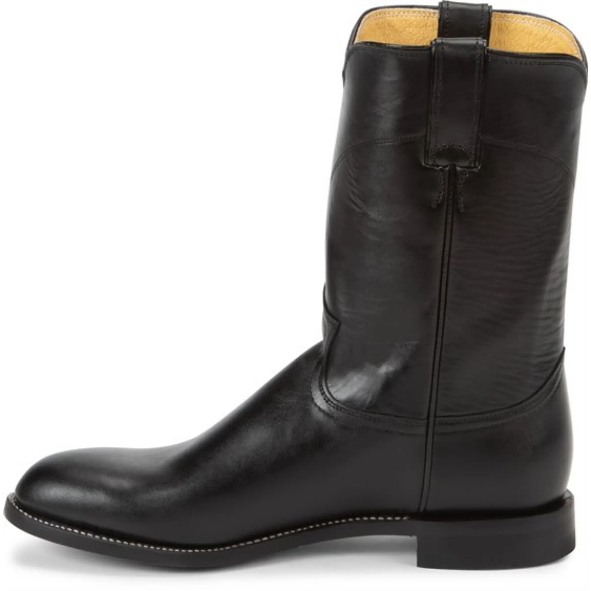 JUSTIN MEN'S BLACK ROPER WESTERN BOOT - 3133