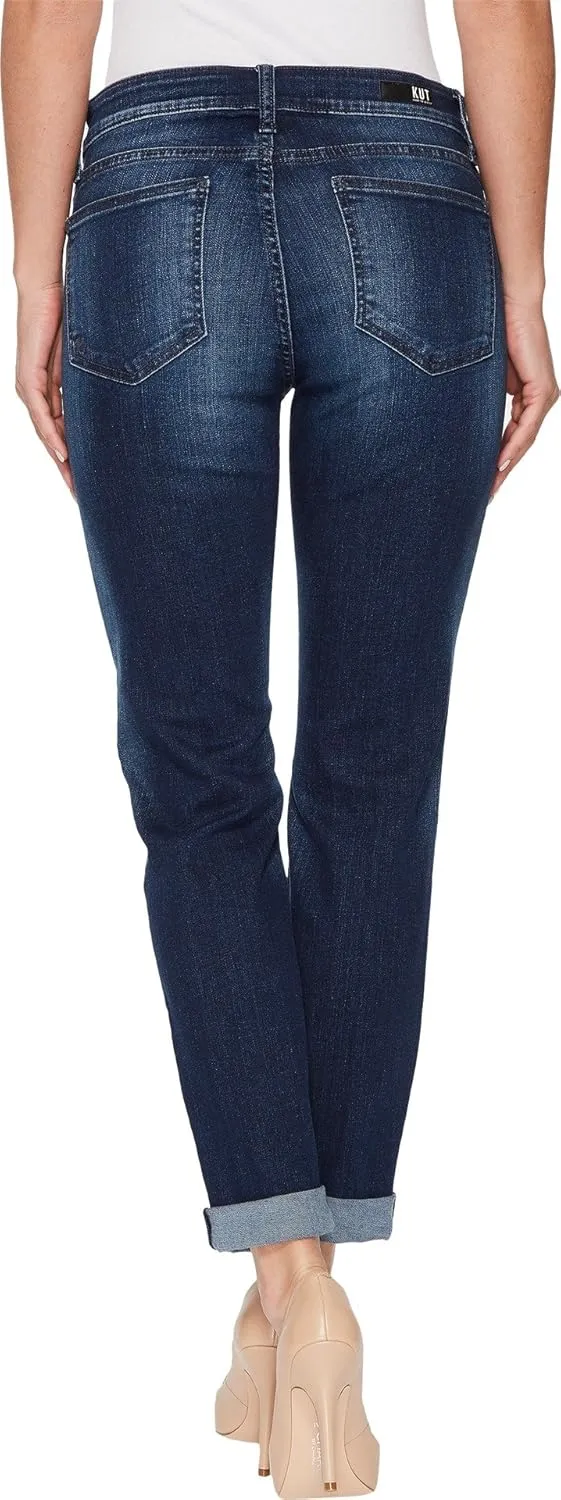 KUT from the Kloth Catherine Boyfriend Womens Jeans  Blended Fabric  Mid Rise  Five Pocket Design