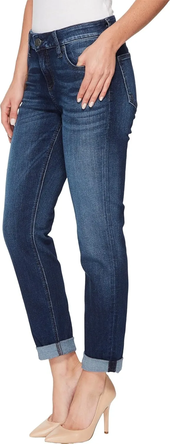 KUT from the Kloth Catherine Boyfriend Womens Jeans  Blended Fabric  Mid Rise  Five Pocket Design