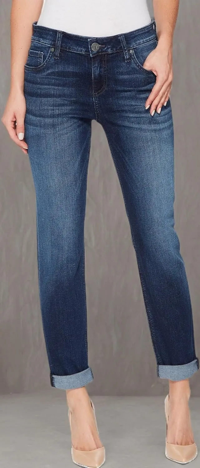 KUT from the Kloth Catherine Boyfriend Womens Jeans  Blended Fabric  Mid Rise  Five Pocket Design