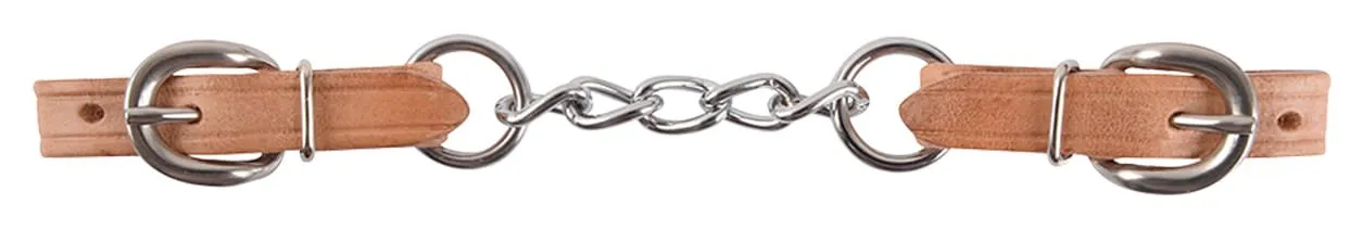 Martin Saddlery Harness and Twist Link Chain Curb Strap, 5-Chain Link