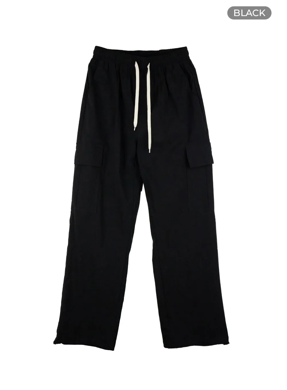 Men's Loose Fit Cargo Pants (Black) IG409