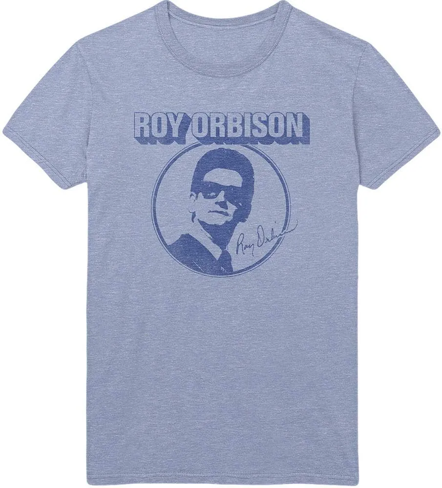 Men's Photo Circle Slim Fit T-Shirt Blue