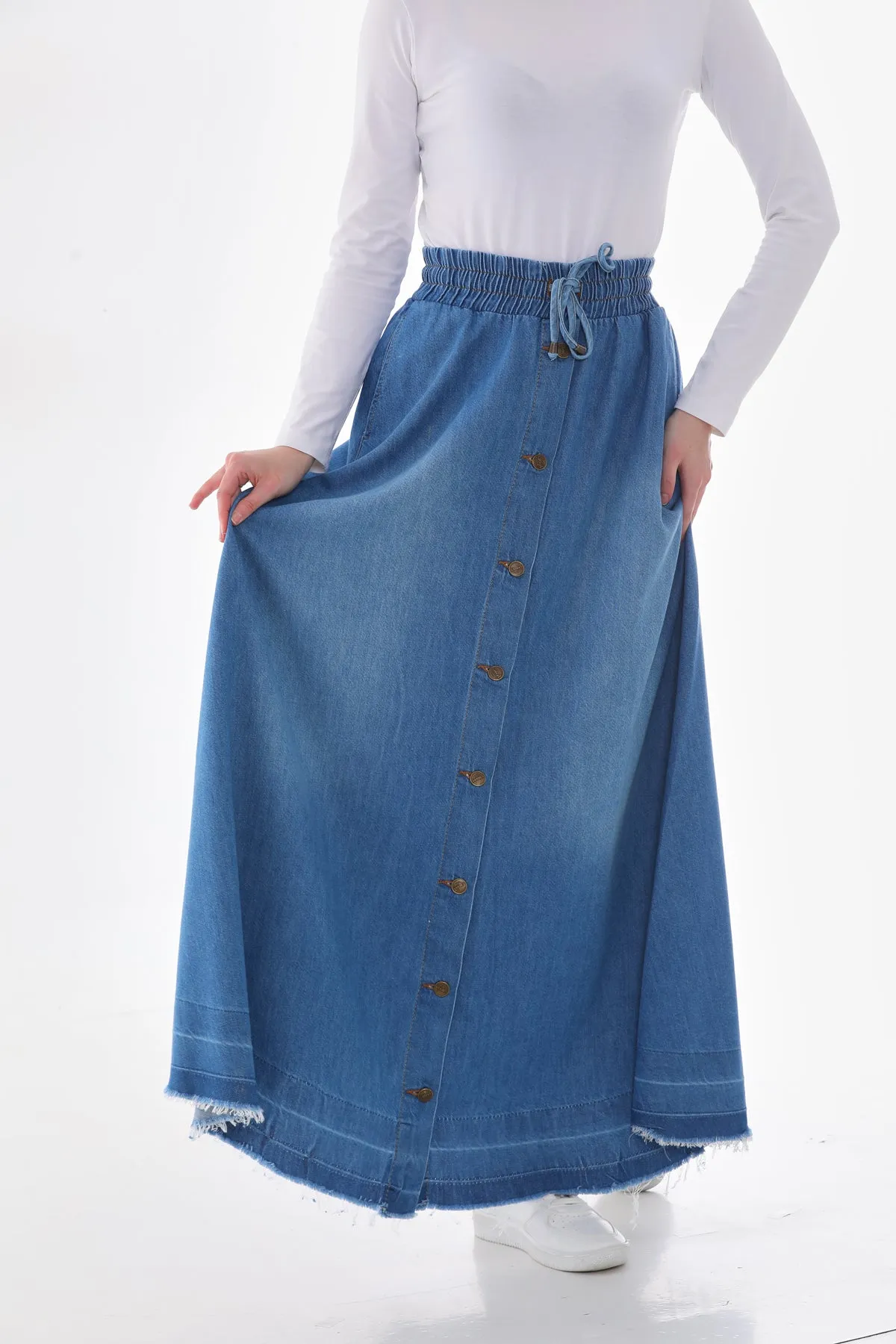 NW Mevlana Denim Skirt Blue