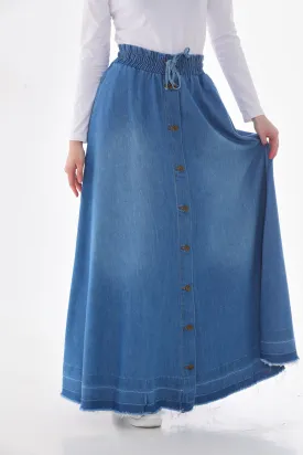 NW Mevlana Denim Skirt Blue
