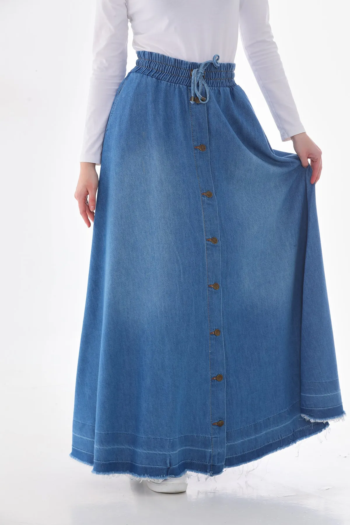 NW Mevlana Denim Skirt Blue