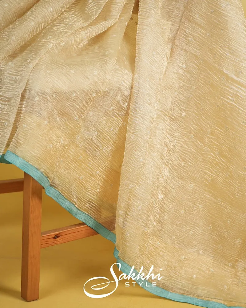 OFF WHITE EMBROIDERED TISSUE WITH BLOUSE