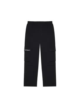 Recycled Cotton Jersey Cargo Pants—black