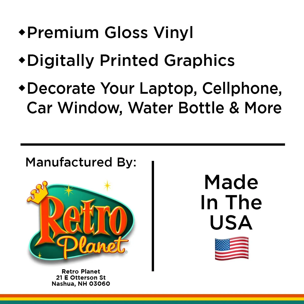 Route 66 Convertible Car Mini Vinyl Sticker