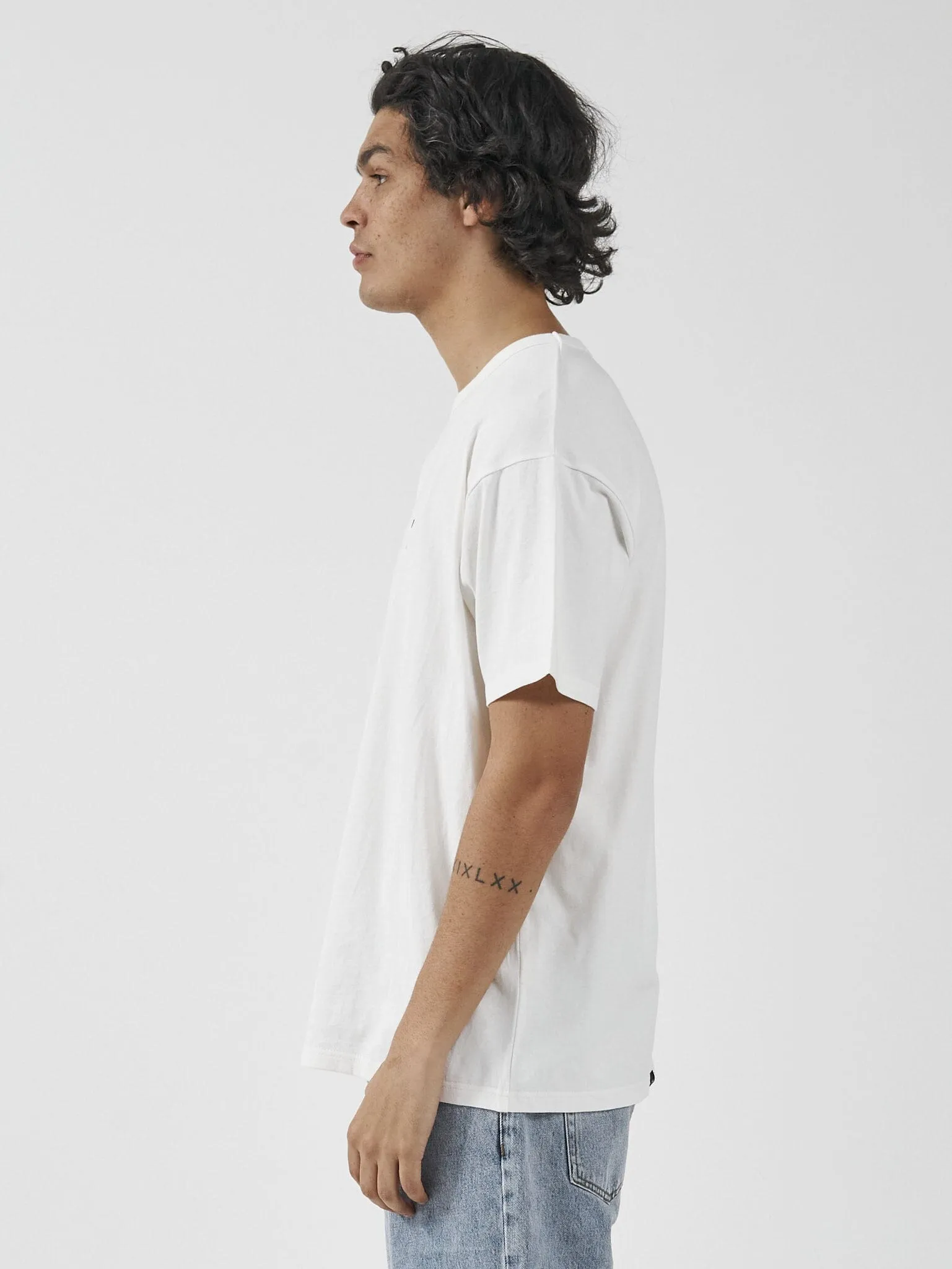 Thrills Workwear Box Fit Tee - Dirty White