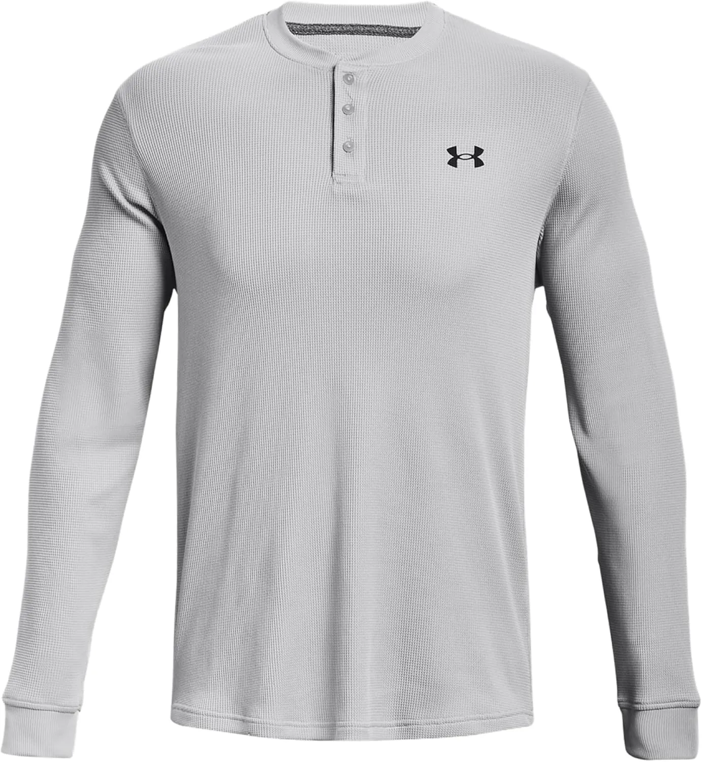 Under Armour Men's Waffle Henley, (012) Mod Gray / / Black, Medium