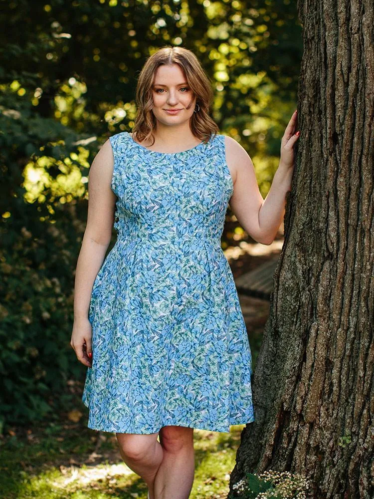 Vignette Dress - Blue Floral