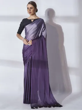 Women Party Wear Printed Purple Colour Rangoli Silk Saree Collection