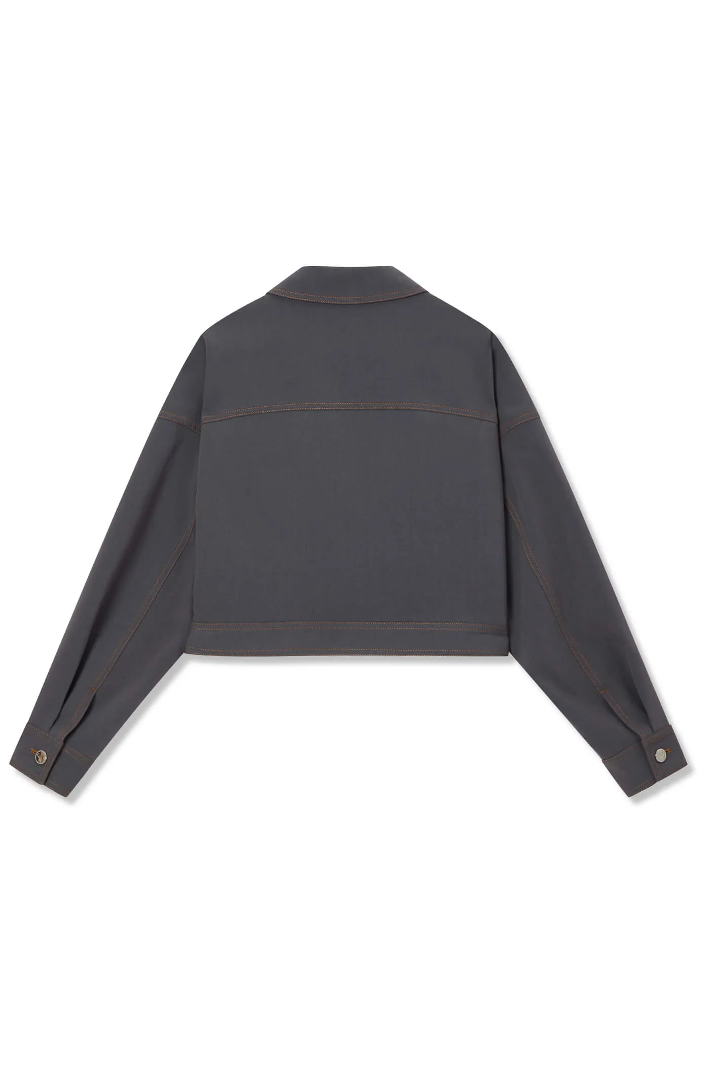 Workwear Style Loose Short Blouse