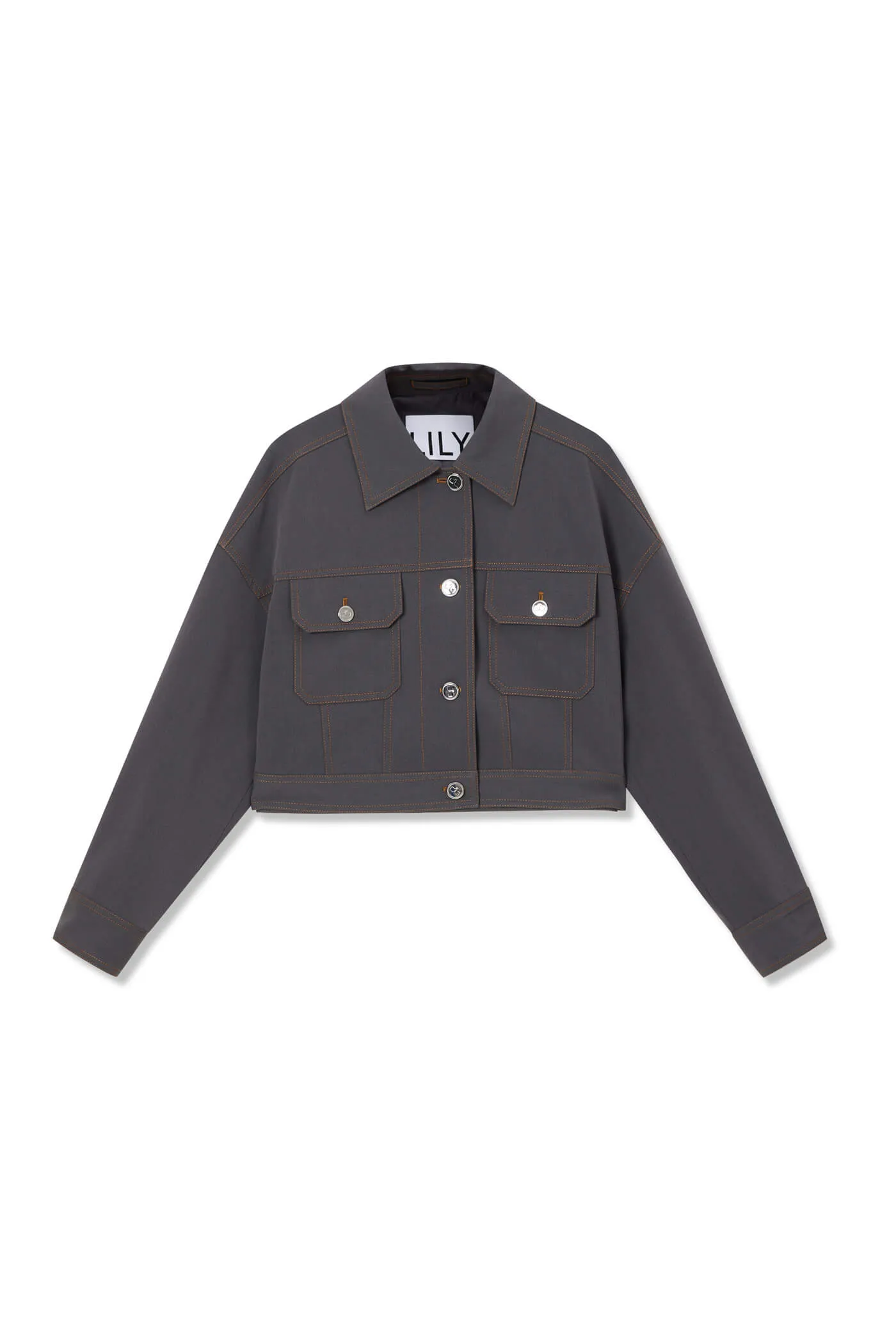 Workwear Style Loose Short Blouse