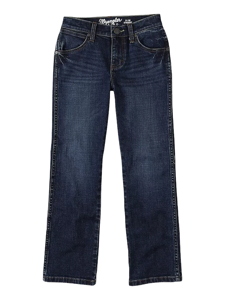 Wrangler Boy's Indigo Blue Retro Slim Straight Jean